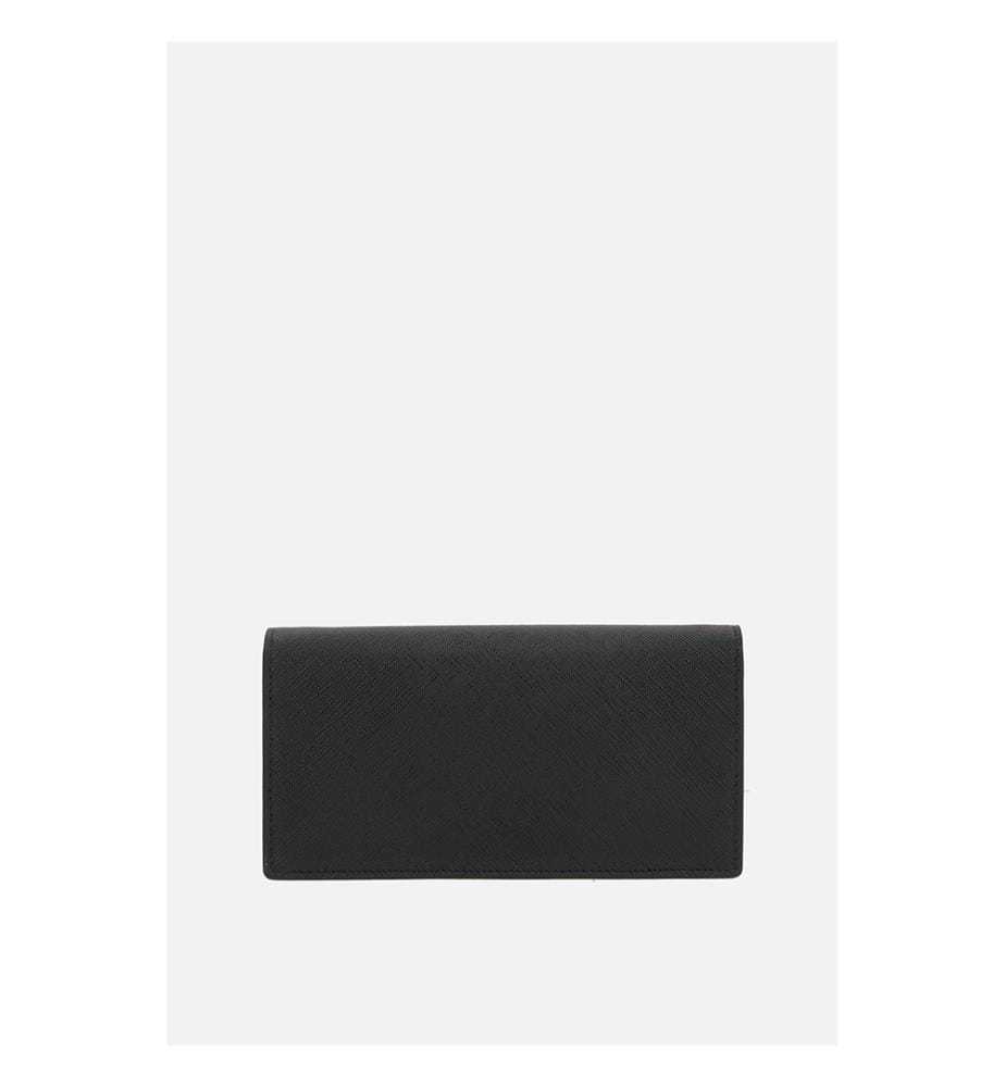 Mini-Schultertasche aus Saffiano-Leder - Schwarz