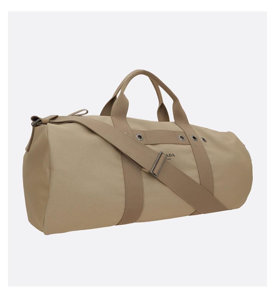 Wochenendtasche aus Canvas mit Logo – Desert Beige