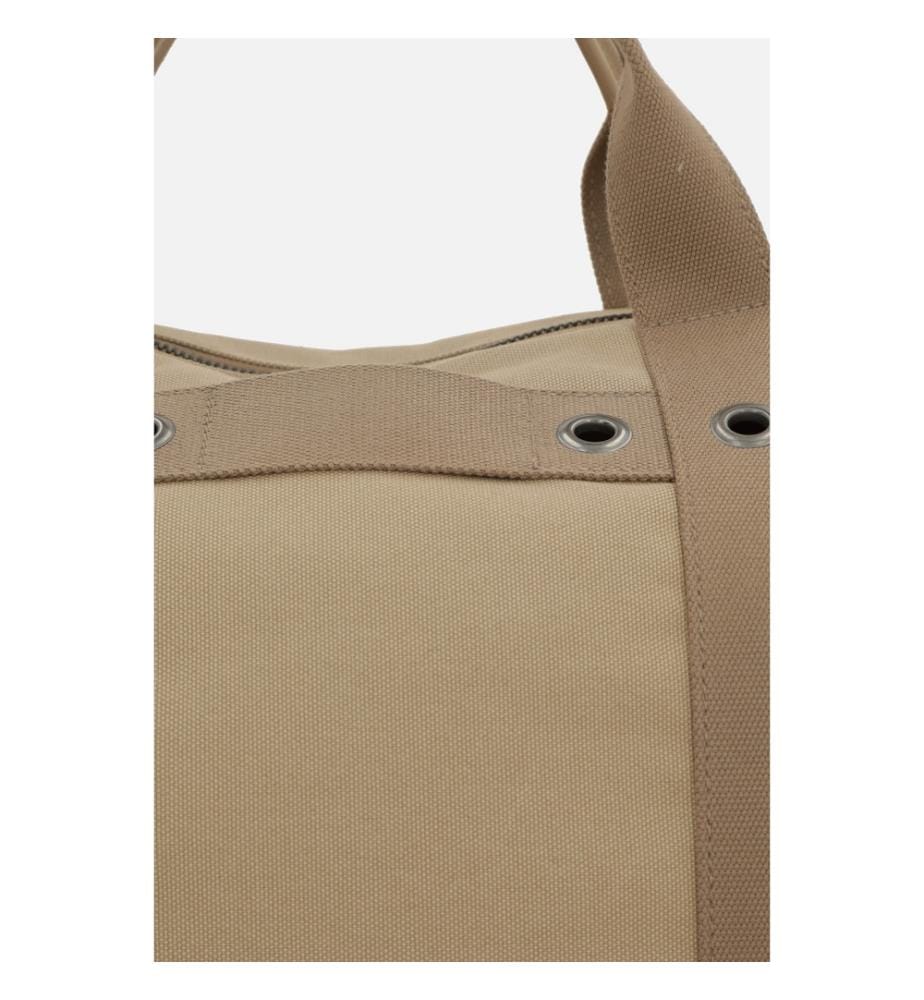 Wochenendtasche aus Canvas mit Logo – Desert Beige
