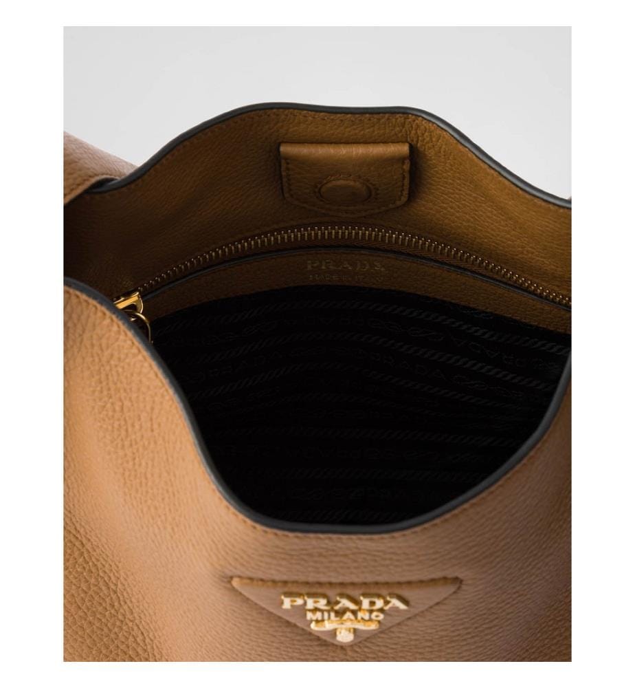 Sac en cuir moyen - Caramel