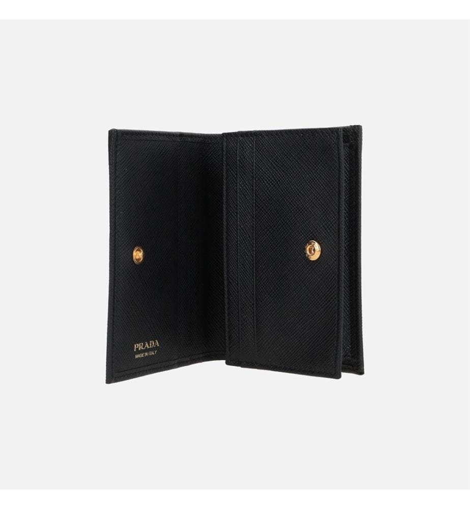 Portefeuille français en cuir Dsaffiano - Noir