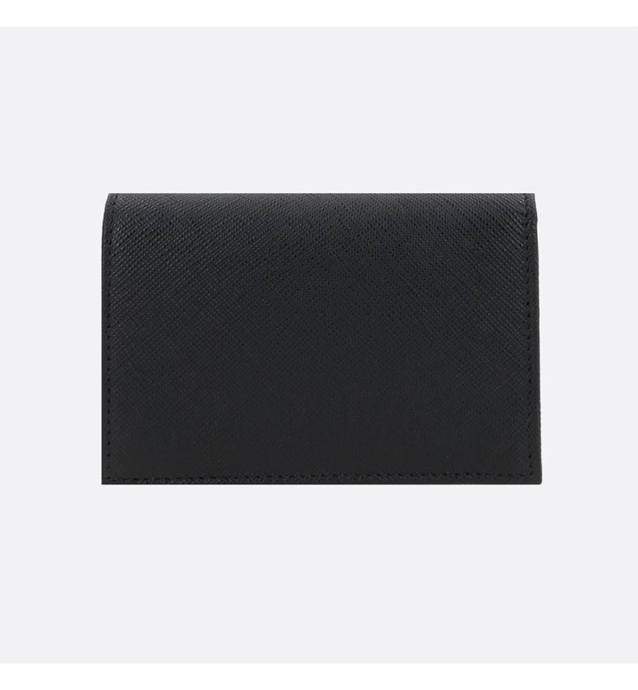 Portefeuille français en cuir Dsaffiano - Noir