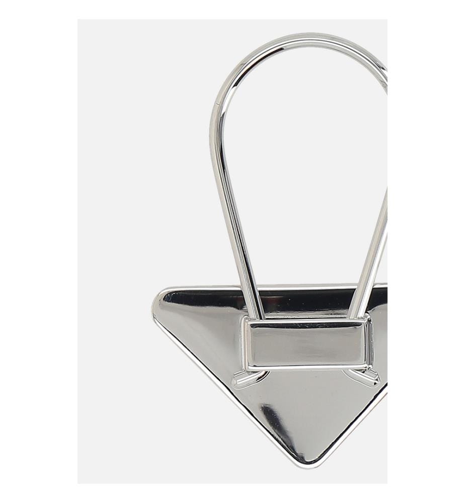 Porte-clés en métal avec logo triangulaire - Noir