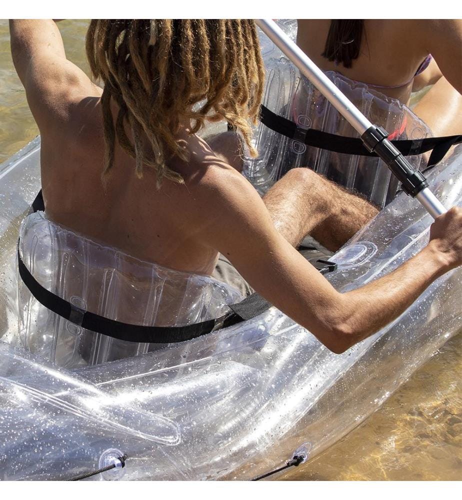 Kayak gonflable transparent avec accessoires Paros 312 cm 2 places - Transparent et Noir
