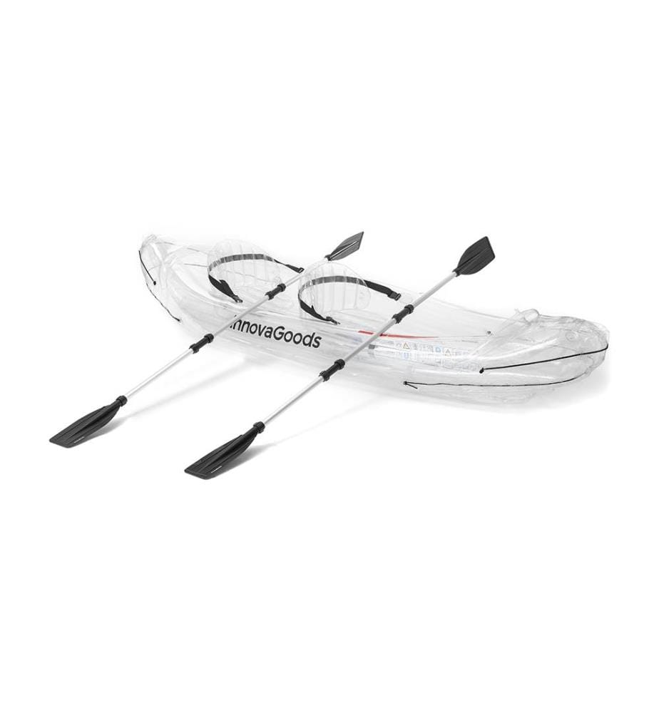 Kayak gonflable transparent avec accessoires Paros 312 cm 2 places - Transparent et Noir
