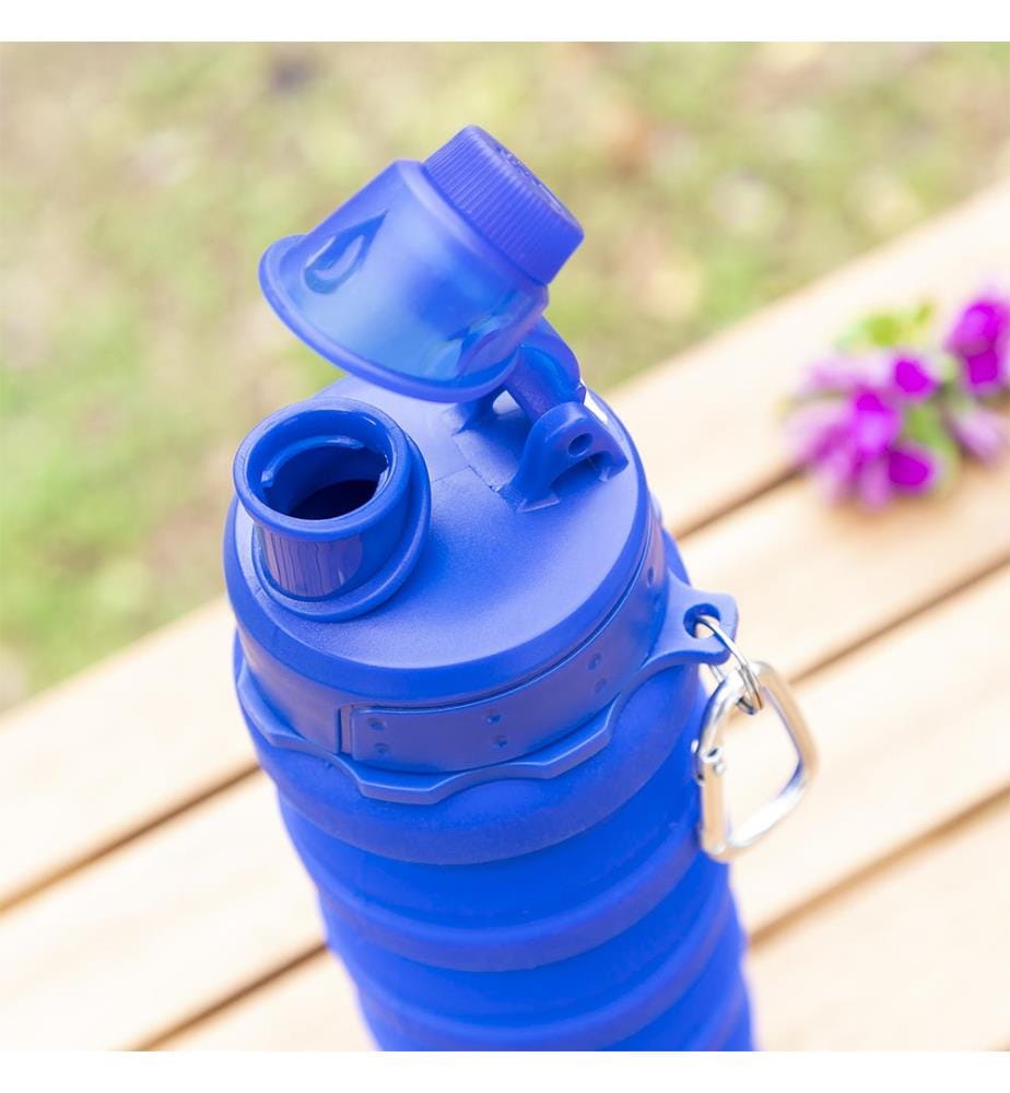 Faltbare Silikonflasche Bentle - Blau