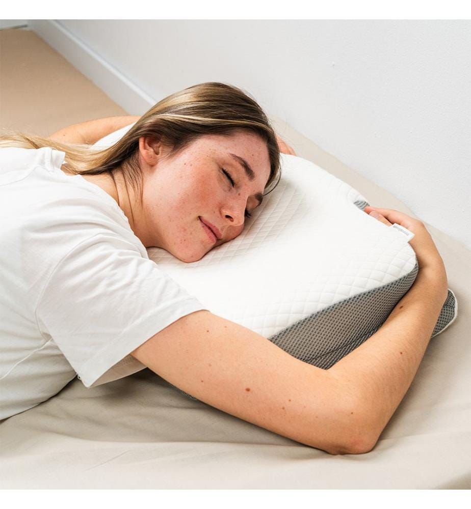 Coussin ergonomique 3 en 1 pour la nuque Pilocal - Blanc et gris