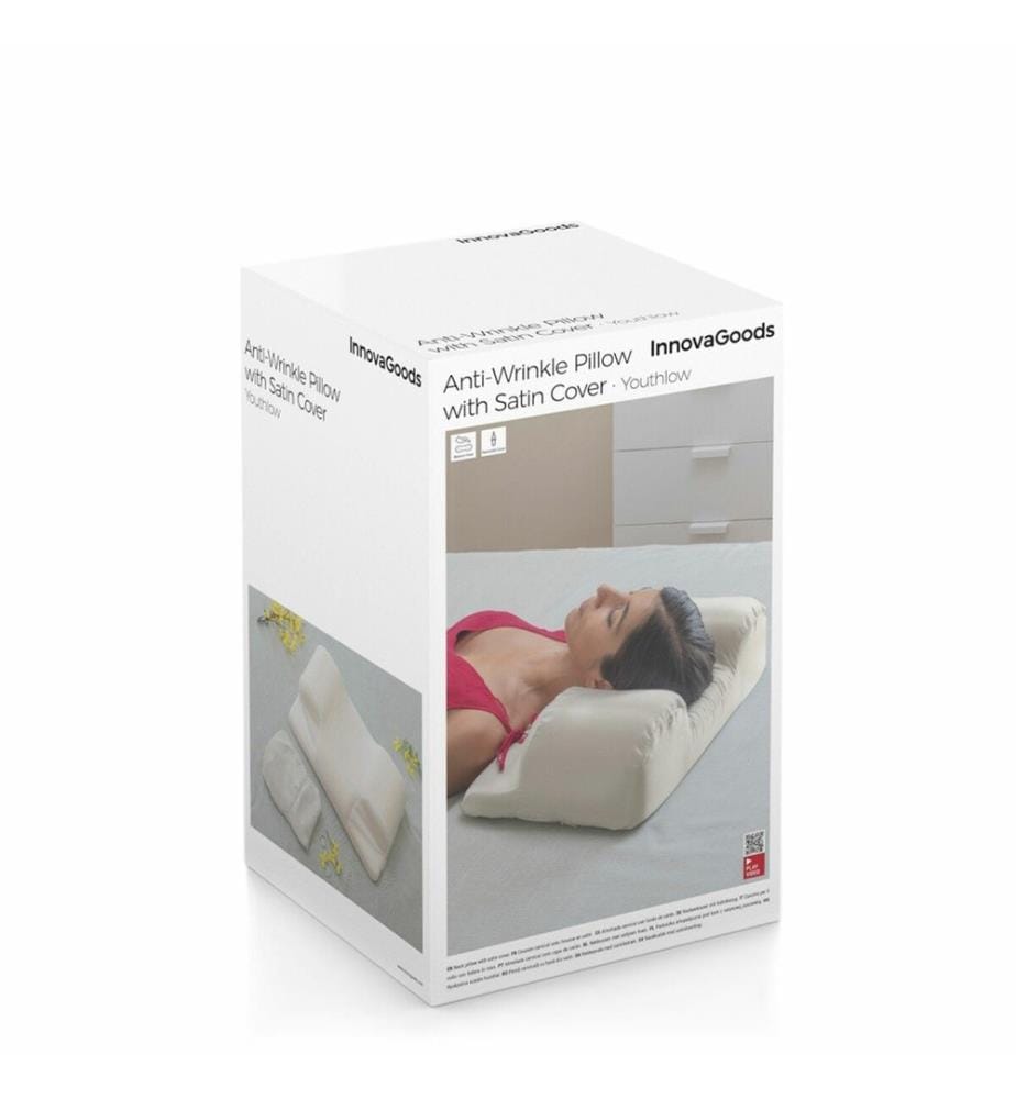 Oreiller Cervical Anti-Rides avec Housse en Satin Youthlow
