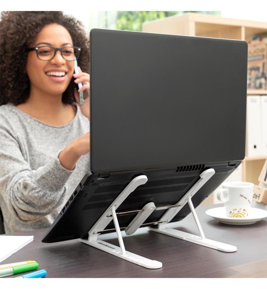 Foldable and adjustable laptop stand Flappot - White