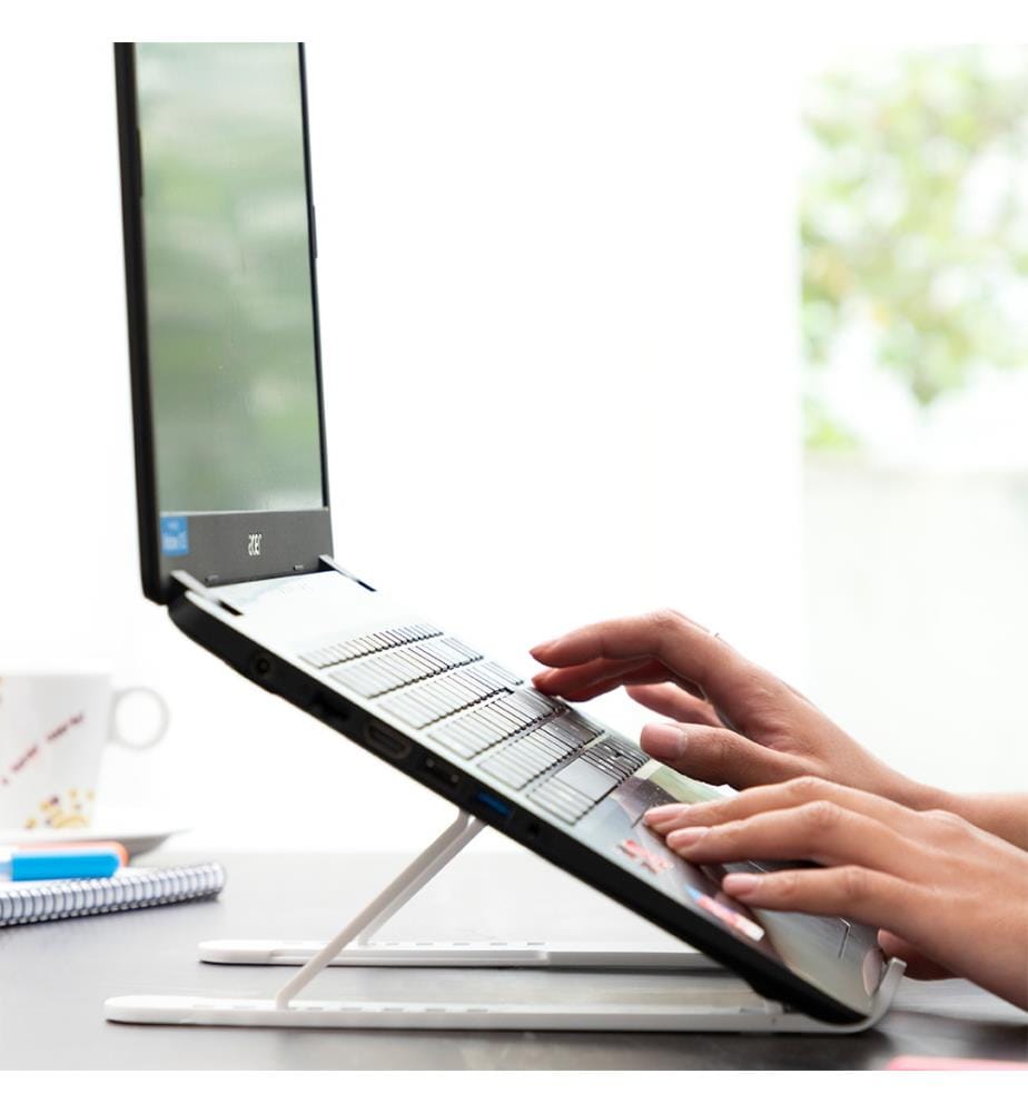 Foldable and adjustable laptop stand Flappot - White