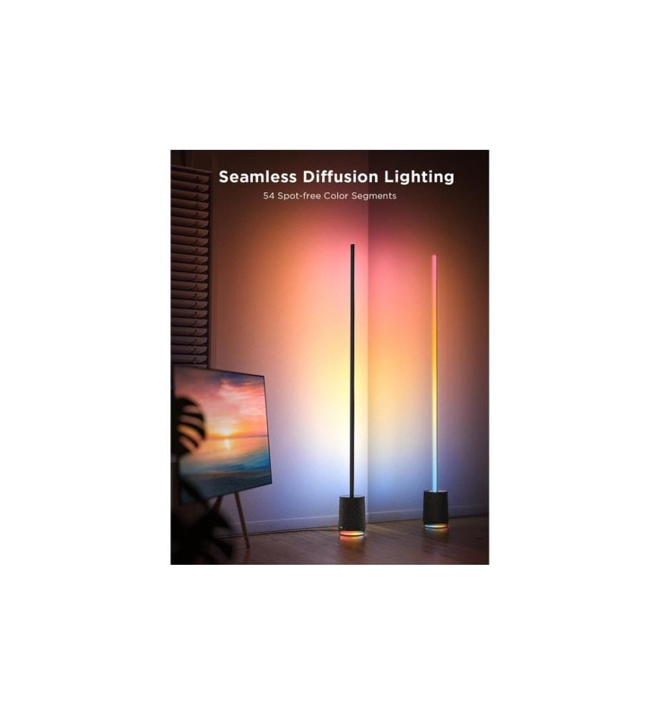 GOVEE - Lyra RGBICWW Lampadaire d'angle avec haut-parleur, noir