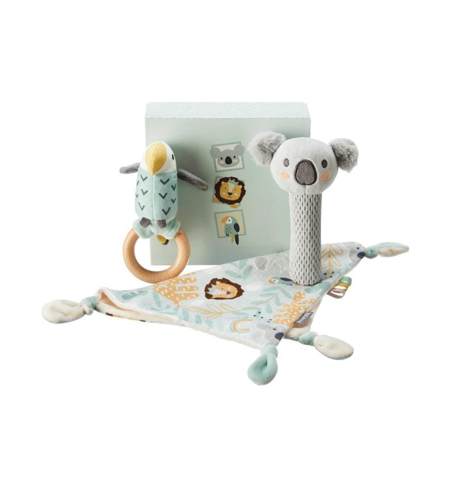 Nuby - Coffret cadeau Lion perroquet koala 3 pièces