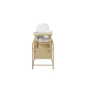 SCHARDT - Chaise haute Xtra II naturel, y compris réducteur de siège étoiles gris