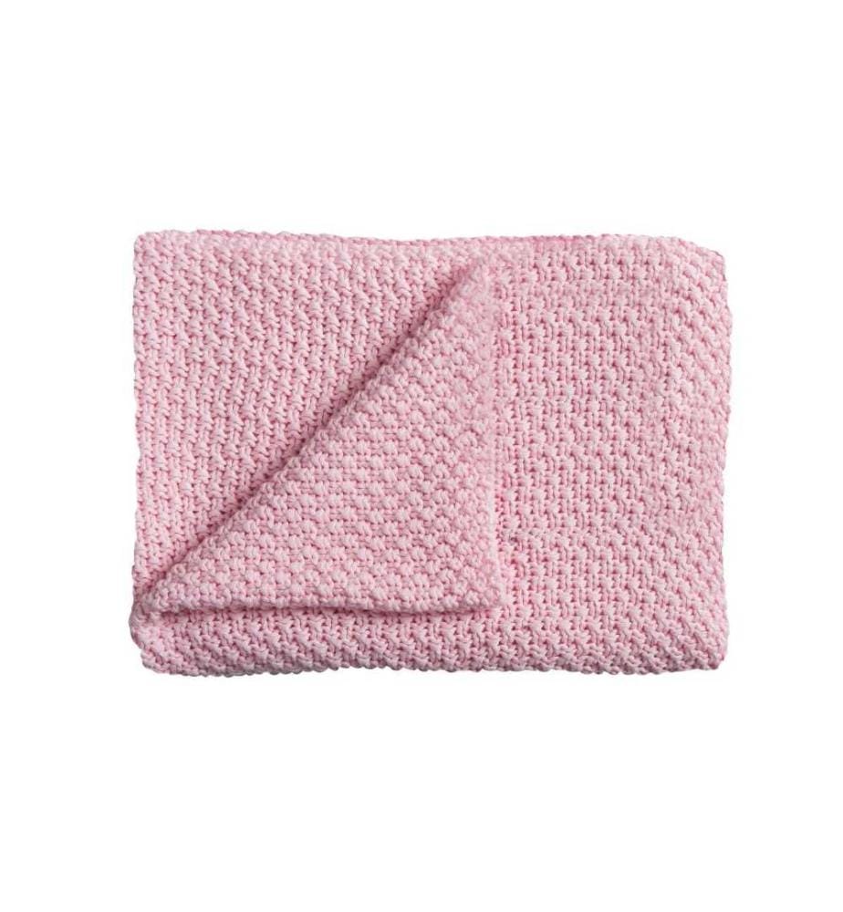 SCHARDT - Couverture douillette Sunny coton rose 75x100cm