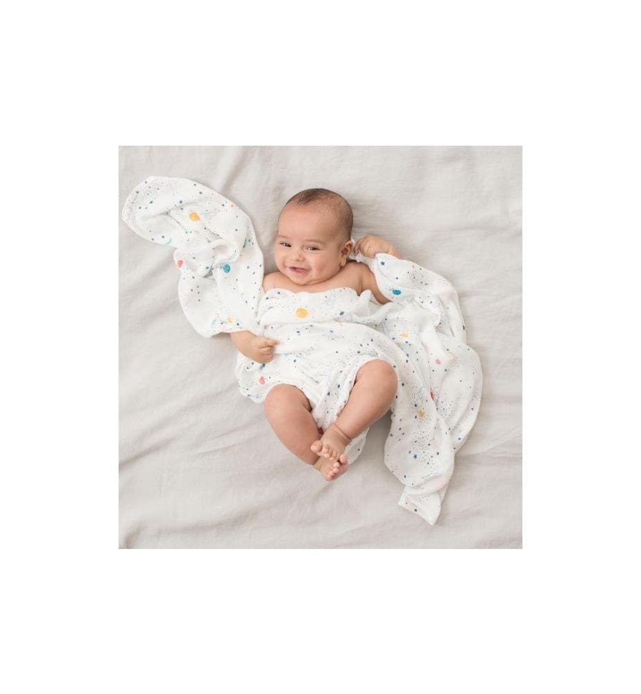 ADEN + ANAIS - Serviette en gaze Stargaze Set de 3 Silky soft 120 x 120 cm