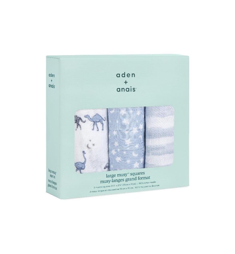 ADEN + ANAIS - Serviette en gaze Set de 3 étoiles Rising 70 x 70 cm