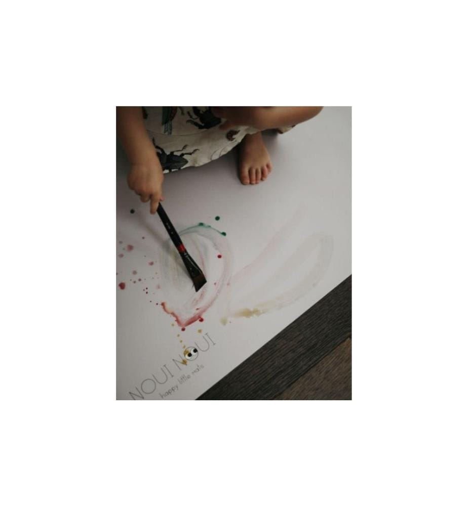 NOUI NOUI - Tapis protège-sol Poudre grise 120 x 95 cm
