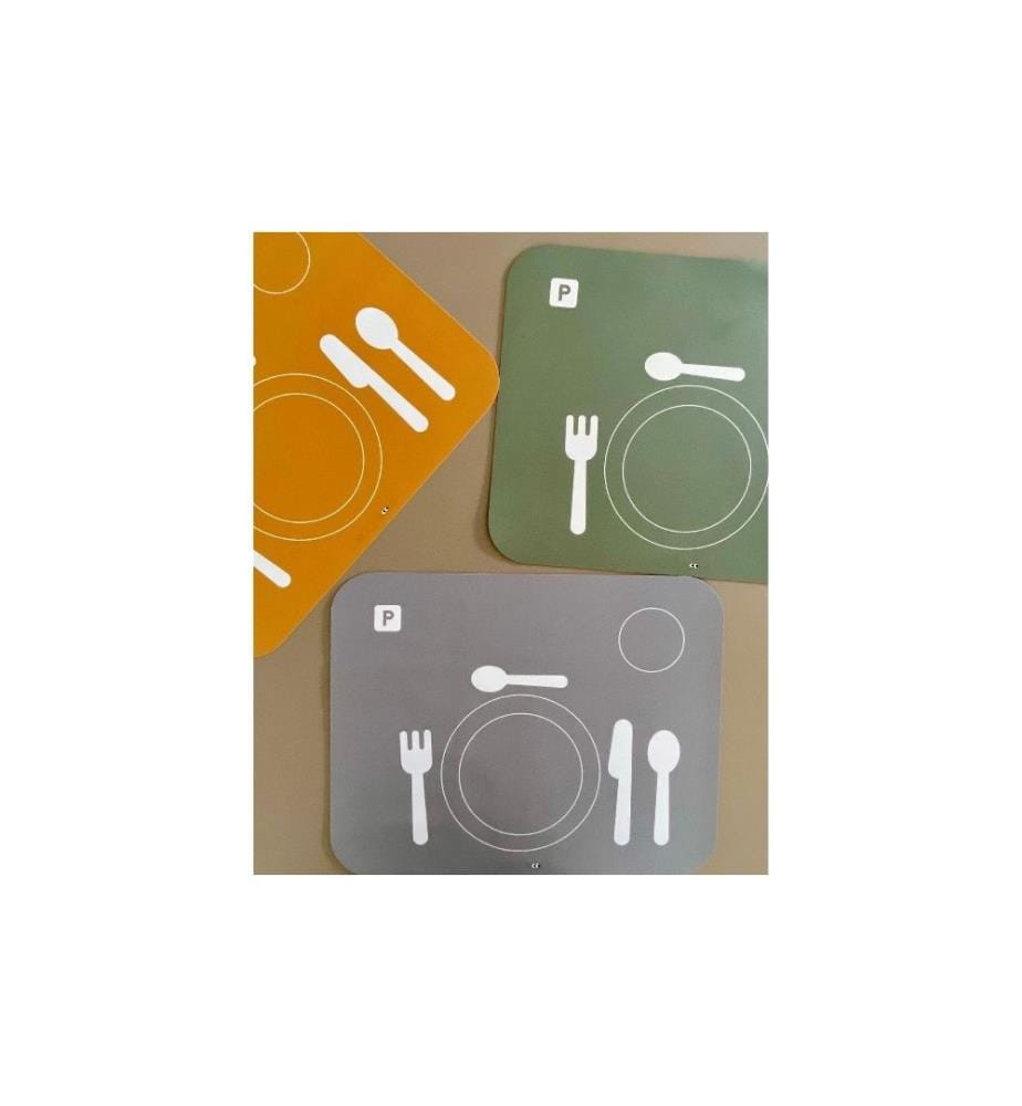 NOUI NOUI - Set de table pour enfants Table couvre-toi Olive 43 x 34 cm