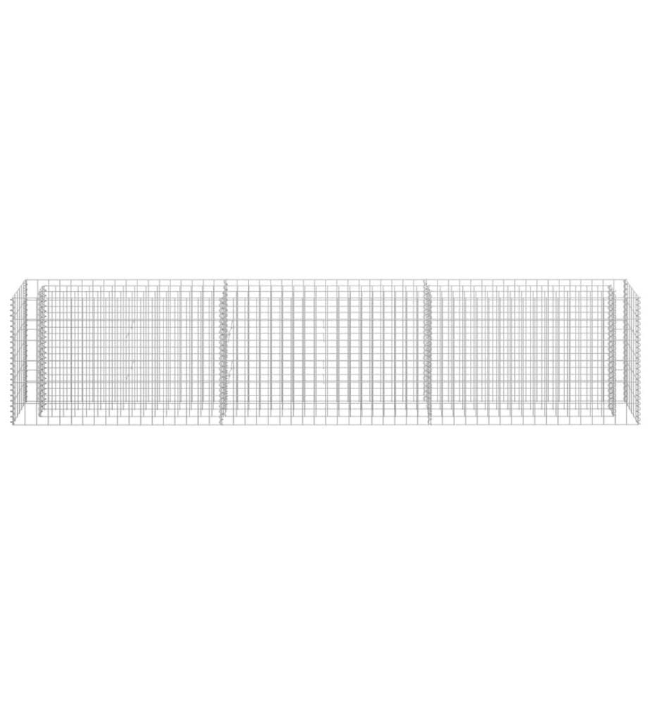 Lit surélevé à gabion Acier galvanisé 270x30x60 cm