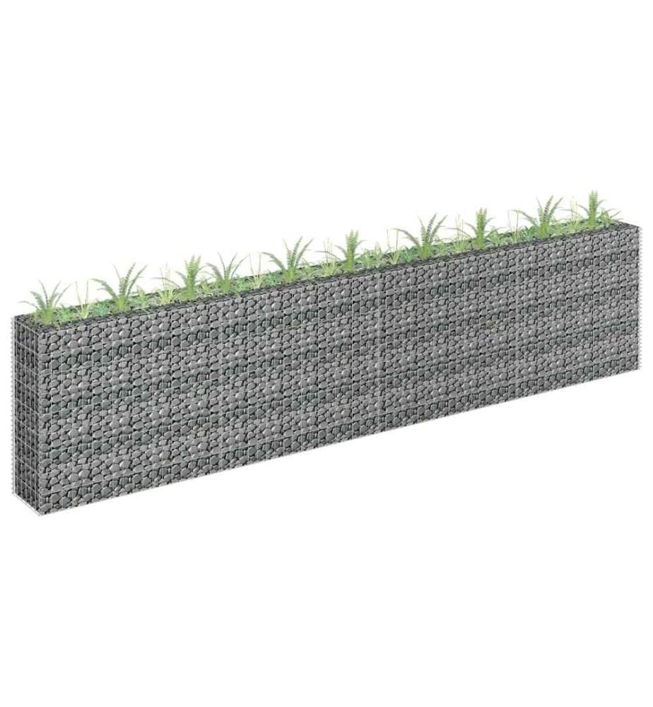 Lit surélevé à gabion Acier galvanisé 360x30x90 cm