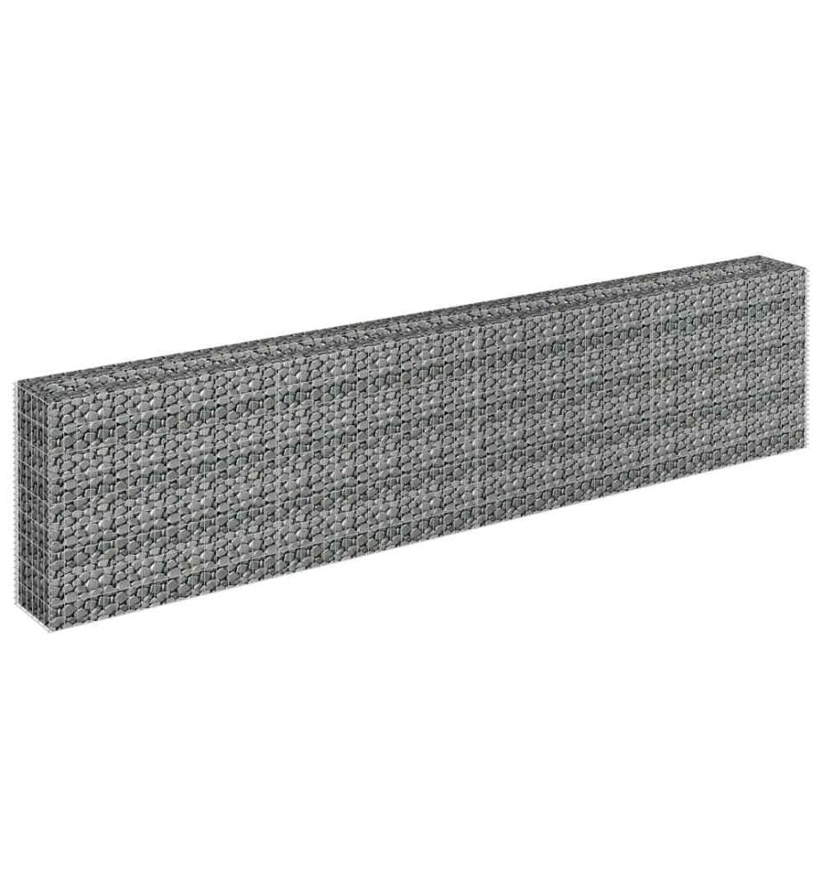 Lit surélevé à gabion Acier galvanisé 360x30x90 cm