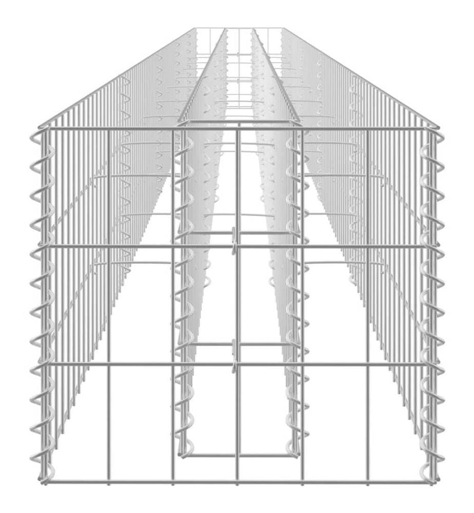Lit surélevé à gabion Acier galvanisé 450x30x30 cm