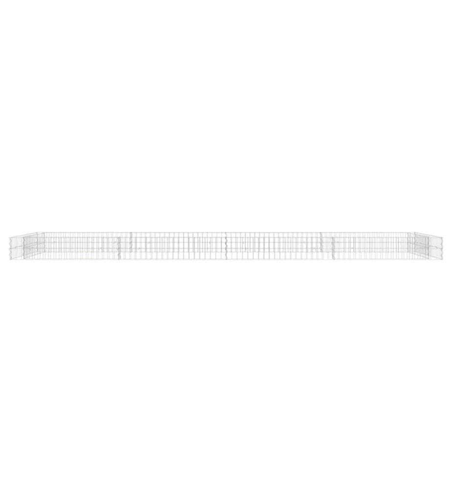 Lit surélevé à gabion Acier galvanisé 400x100x20 cm