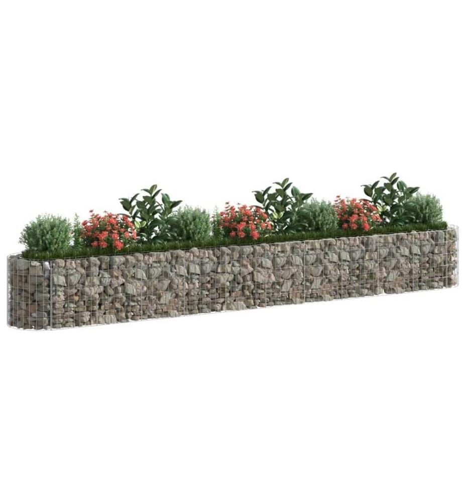 Lit surélevé à gabion Fer galvanisé 400x50x50 cm