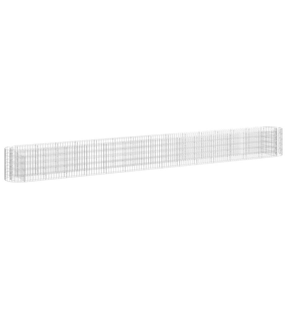 Lit surélevé à gabion Fer galvanisé 540x50x50 cm
