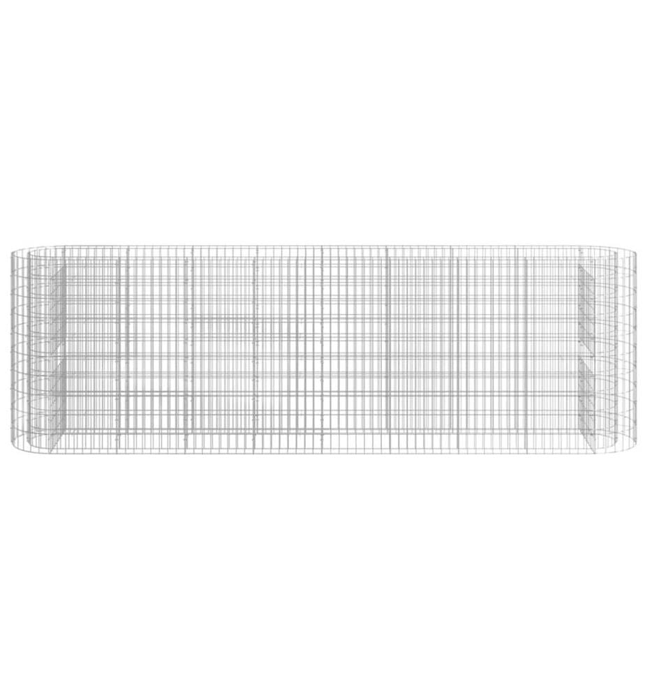 Lit surélevé à gabion Fer galvanisé 330x50x100 cm