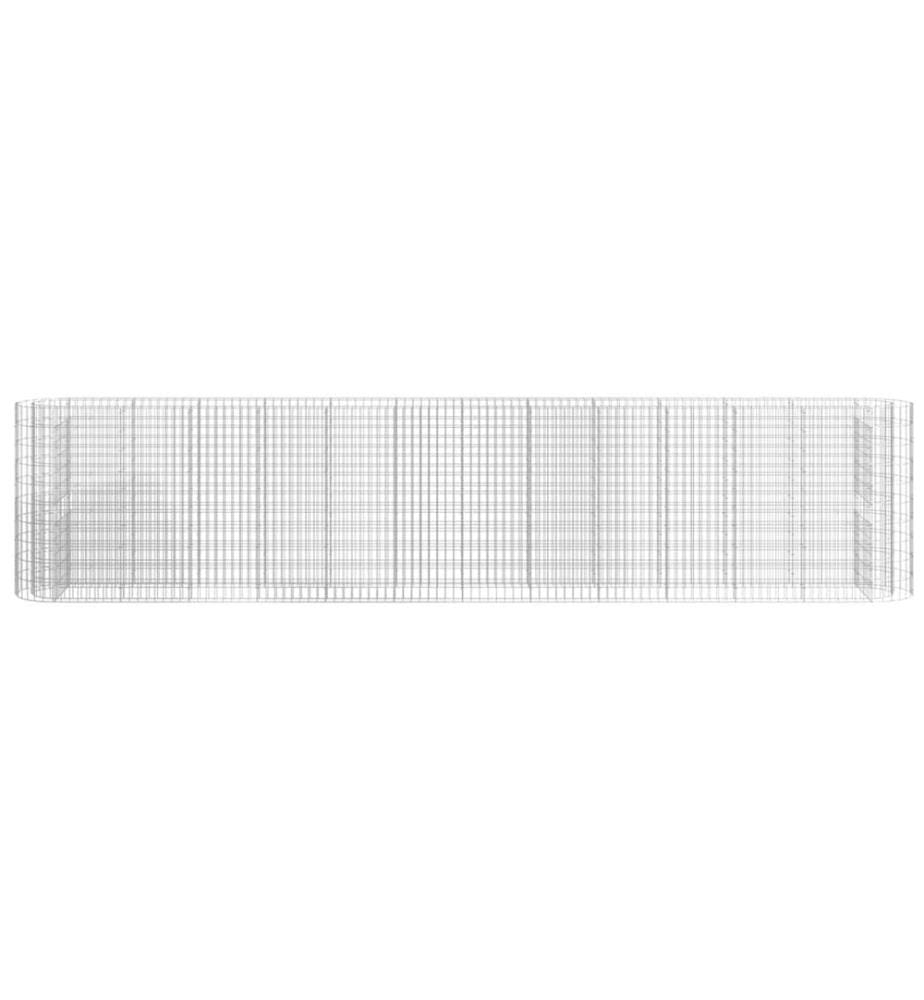 Lit surélevé à gabion Fer galvanisé 470x50x100 cm