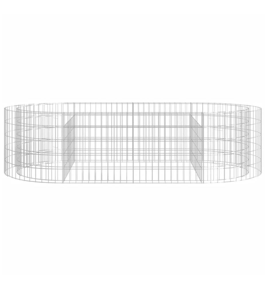 Lit surélevé à gabion Fer galvanisé 200x100x50 cm