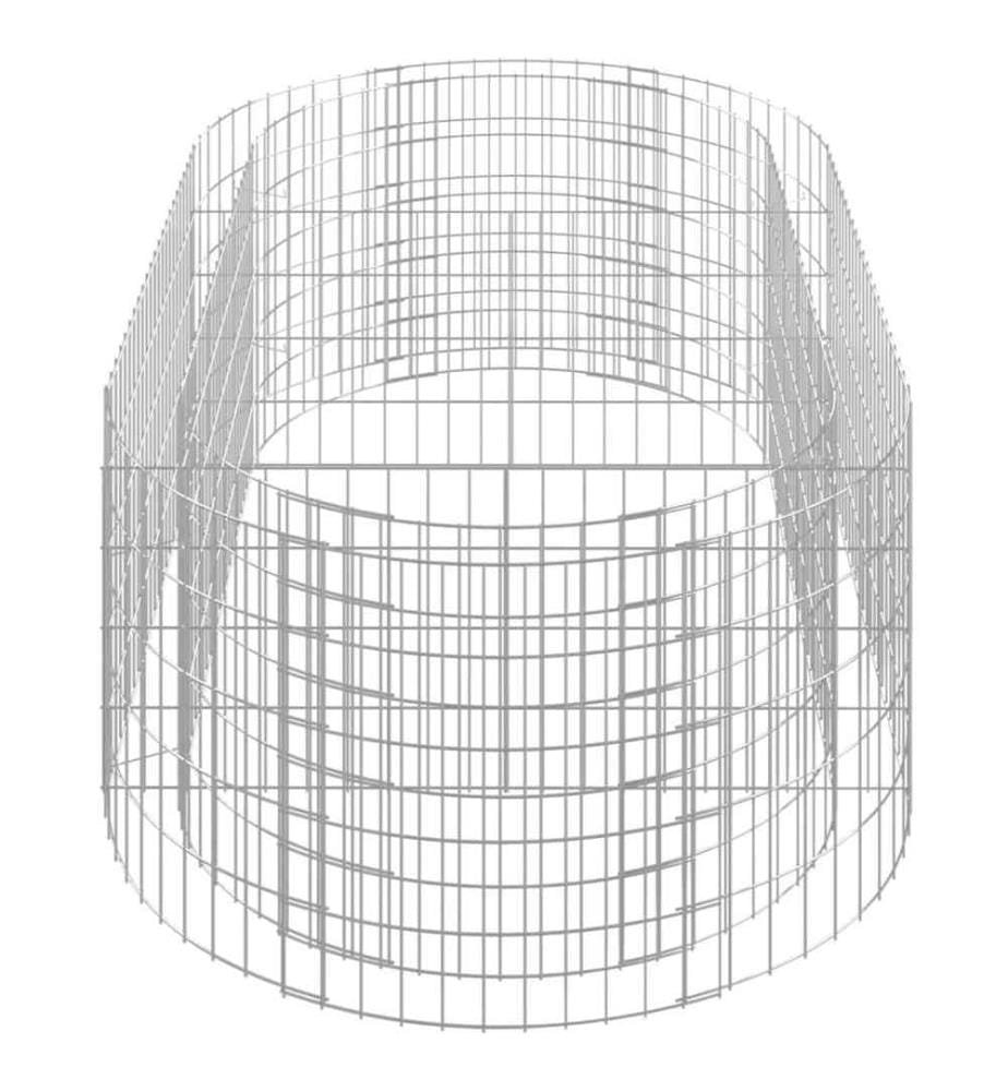 Lit surélevé à gabion Fer galvanisé 200x100x50 cm