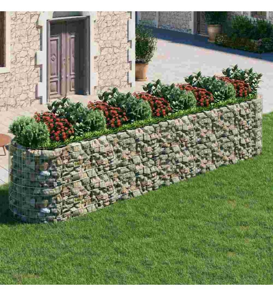Lit surélevé à gabion Fer galvanisé 500x100x100 cm