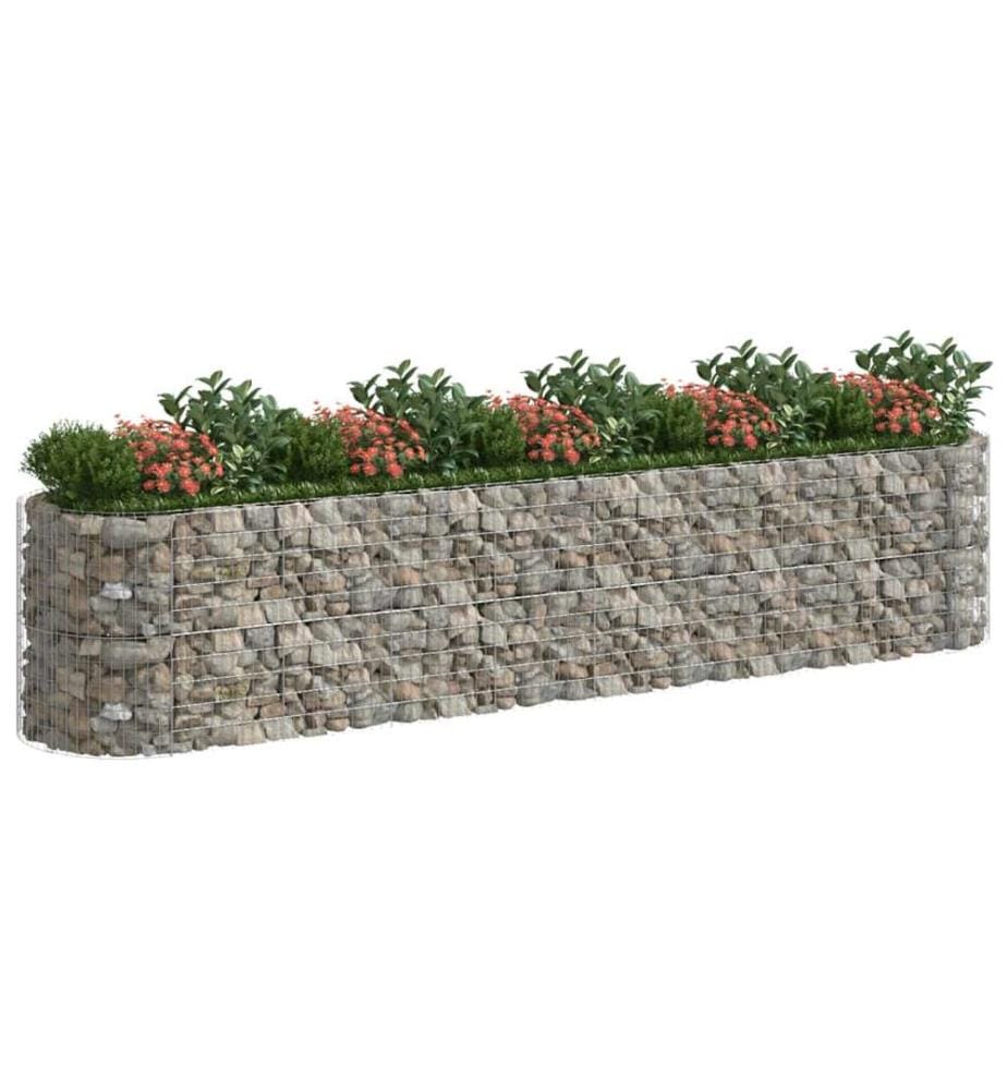 Lit surélevé à gabion Fer galvanisé 500x100x100 cm
