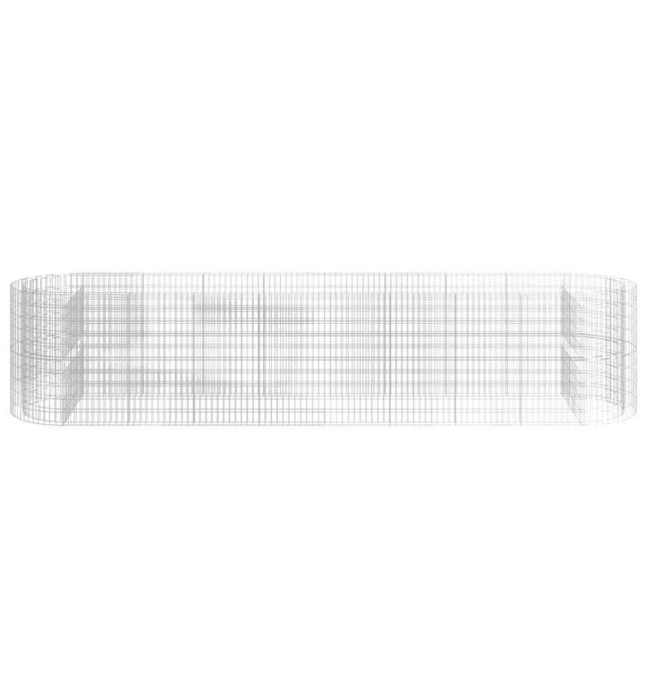 Lit surélevé à gabion Fer galvanisé 500x100x100 cm
