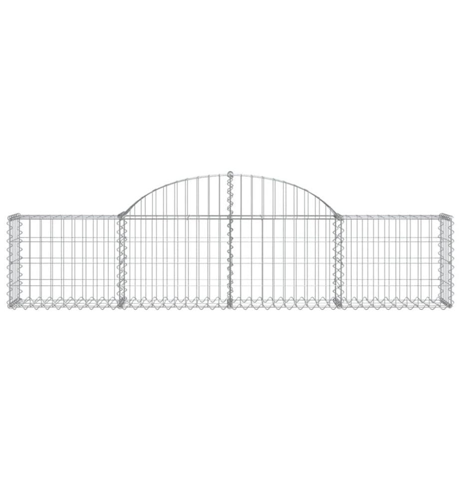 Panier de gabions arqué 200x30x40/60 cm Fer galvanisé
