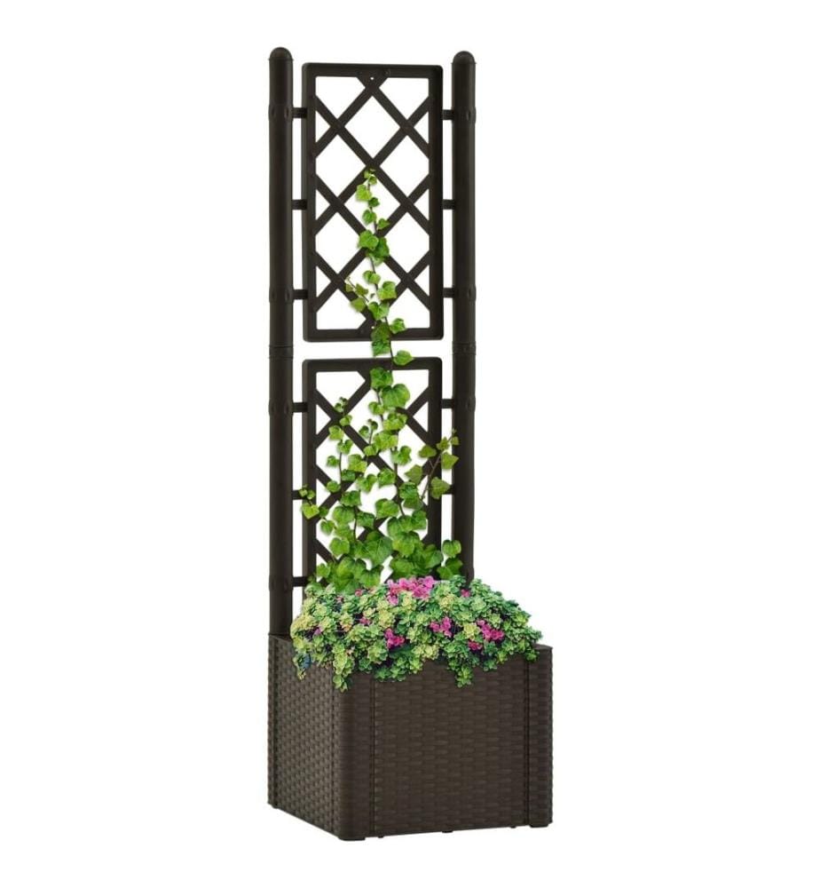 Garten-Hochbeet mit Spalier und Selbstbewässerungssystem Mokka