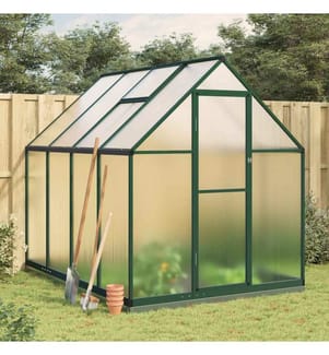 Serre avec cadre de base vert 224x169x202 cm aluminium