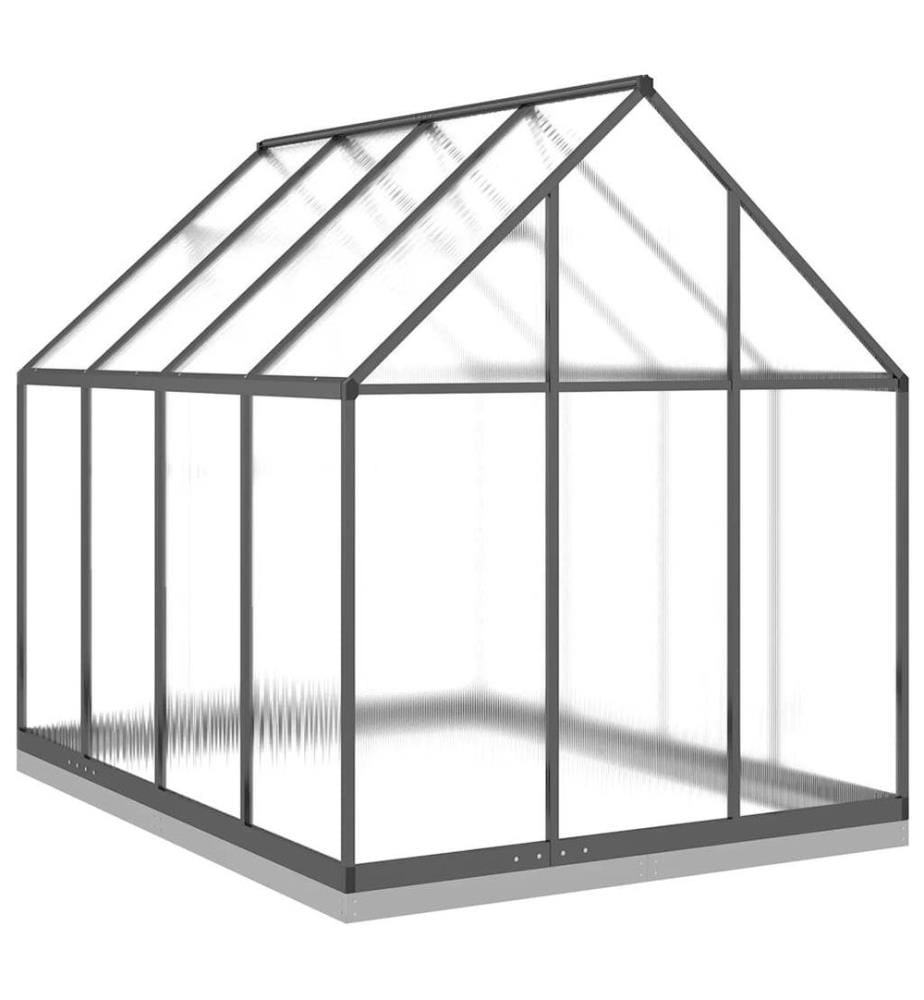 Serre avec cadre de base anthracite 224x169x202 cm aluminium
