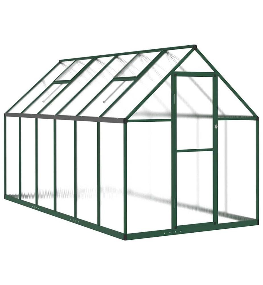 Serre avec cadre de base vert 334x169x195 cm aluminium