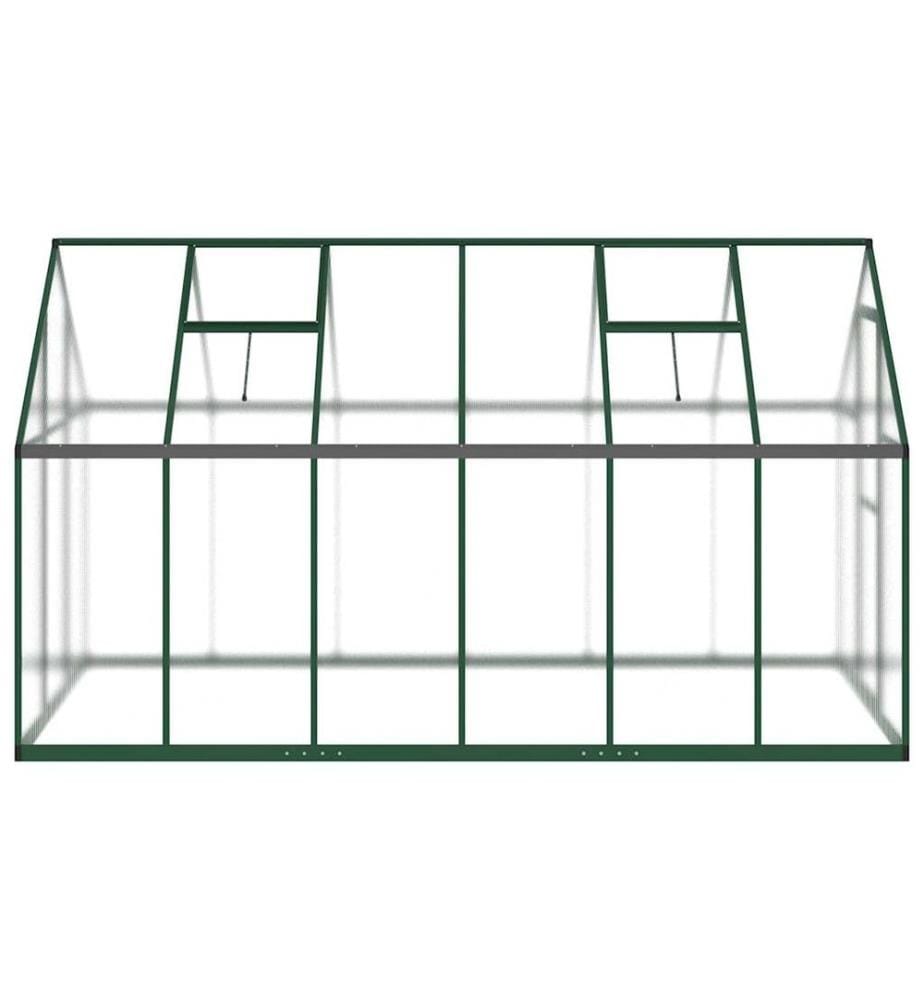 Serre avec cadre de base vert 334x169x195 cm aluminium