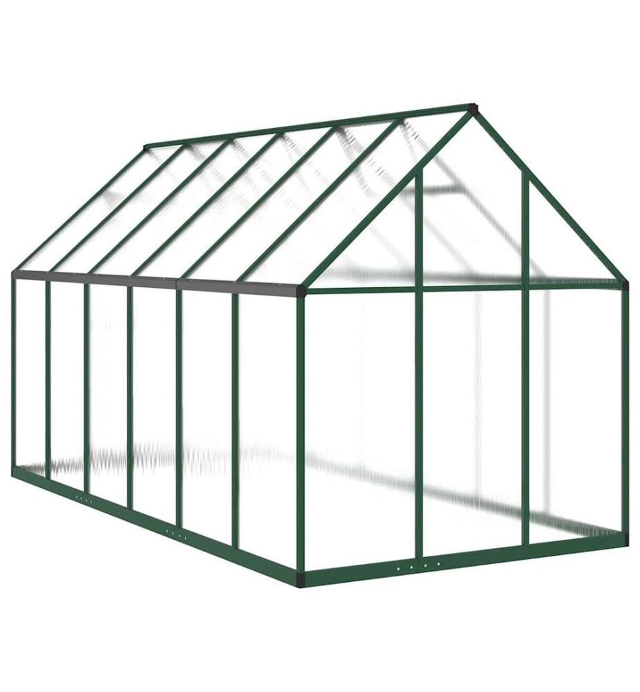 Serre avec cadre de base vert 334x169x195 cm aluminium