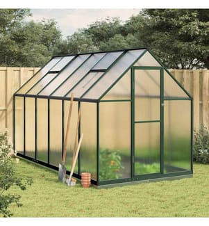 Serre avec cadre de base vert 334x169x202 cm aluminium