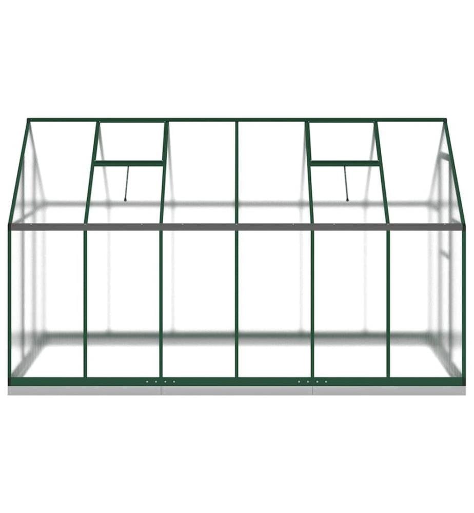 Serre avec cadre de base vert 334x169x202 cm aluminium