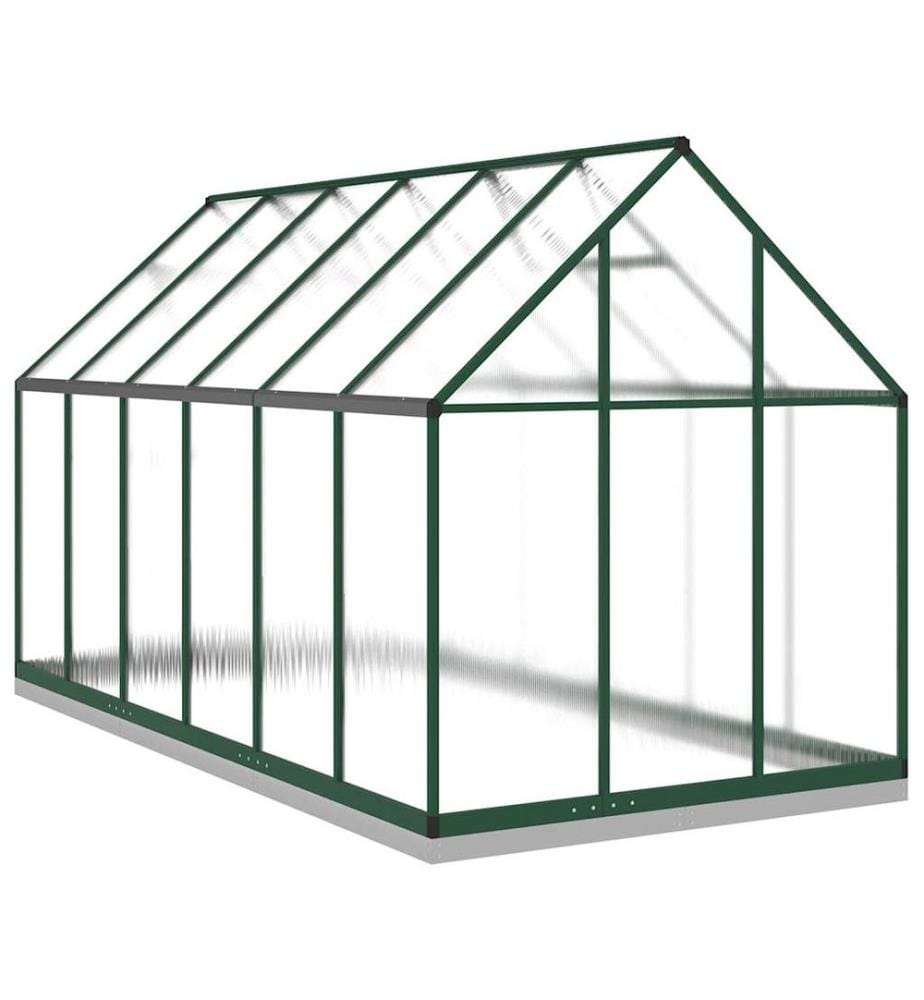 Serre avec cadre de base vert 334x169x202 cm aluminium