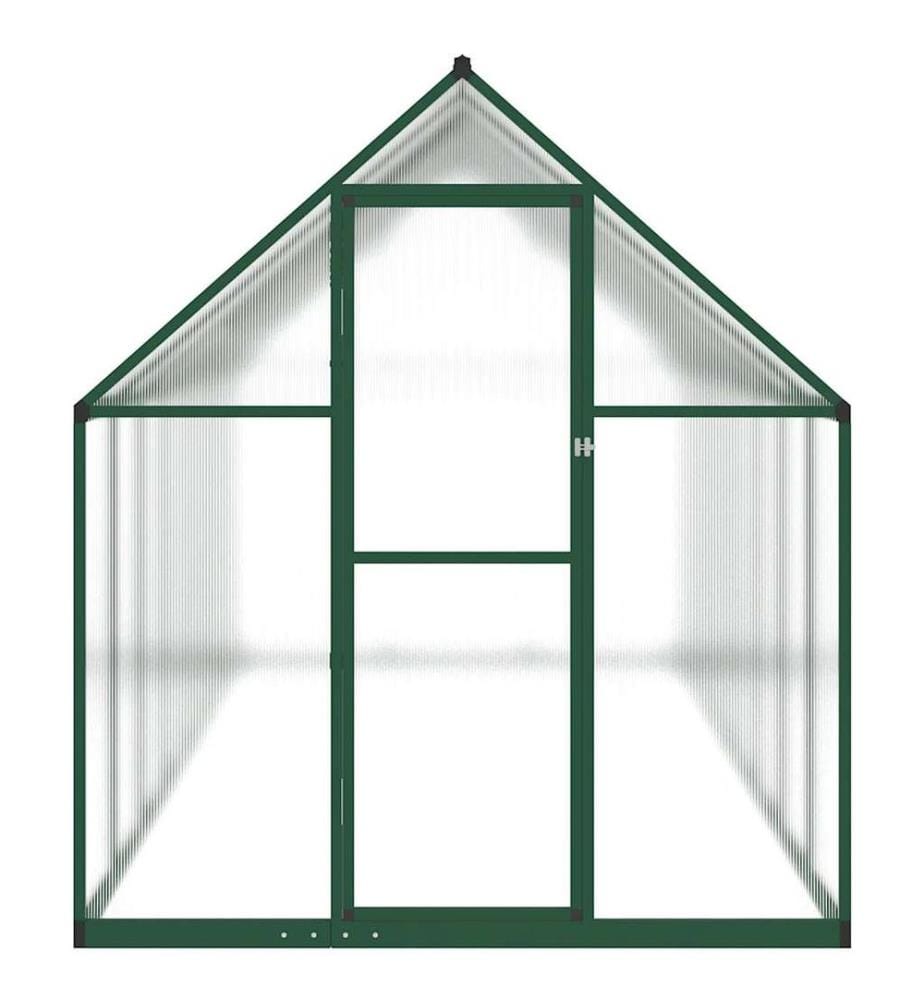 Serre avec cadre de base vert 445x169x195 cm aluminium