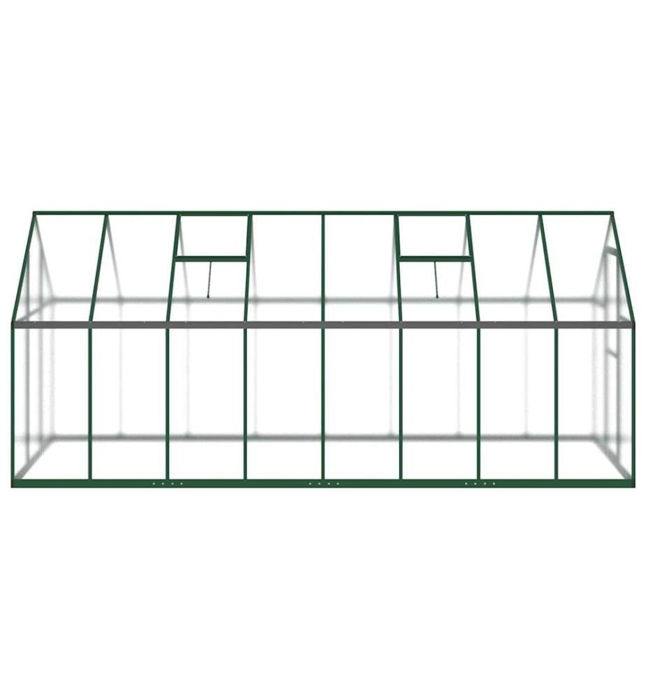Serre avec cadre de base vert 445x169x195 cm aluminium