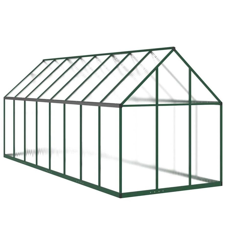 Serre avec cadre de base vert 445x169x195 cm aluminium