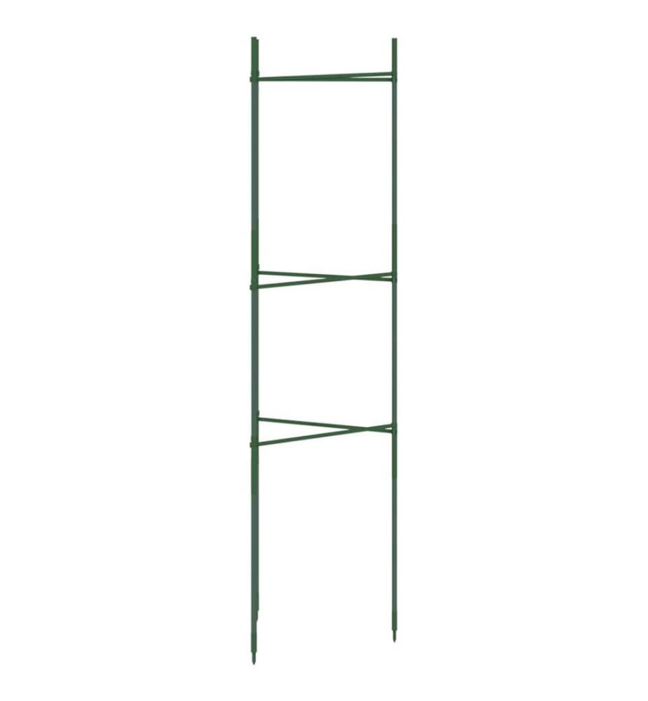 Cages à tomates 8 pcs 116 cm acier et PP